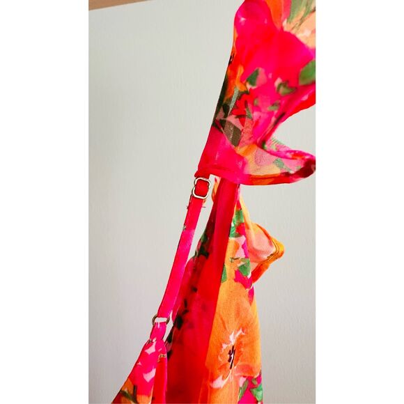 NWT RUMORED Just Like Heaven Maxi Dress – Electric Begonia Floral Size XS $164 - Picture 6 of 11
